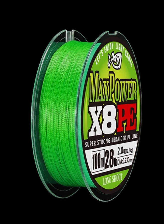 Premium 8X Braided PE Fishing Line 100m #1.5 High Strength Smooth Casting Main Line for Lure Rod and Reel Emerald Green - Image 2